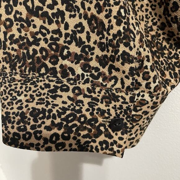 1 State Shirt Dress Size 2X Brown Animal Print Modern Rebel Long Sleeve … - Picture 5 of 9